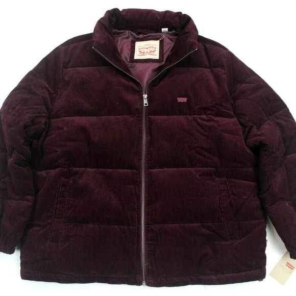 Levi's Jackets & Blazers - Levi's Corduroy Bubble Puffer Jacket Burgundy XXL